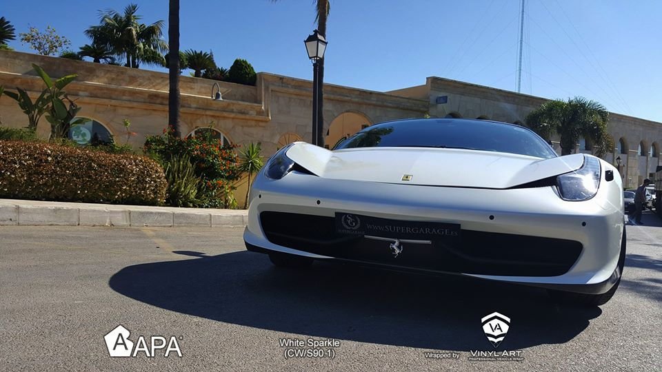 APA JP/S90 – Gloss Sparkle White – Vinyles Covering Brillants APA® voiture