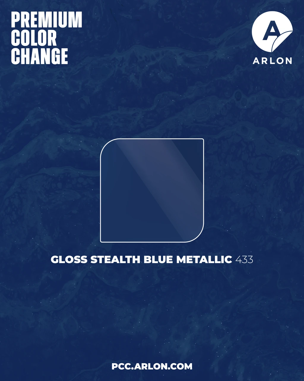 Arlon PCC 433 – Bleu Stealth Métallisé Brillant – film covering voiture Brillant Métallisé Bleu métallisé Arlon PCC